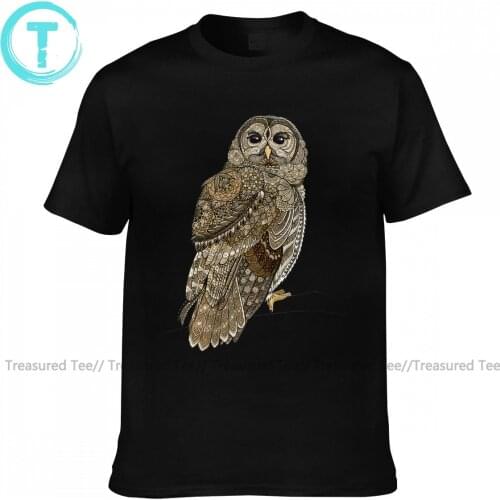 Owl T Shirt Cute Cotton Basic T-Shirt Short Sleeves Printed Tee Shirt Big Men