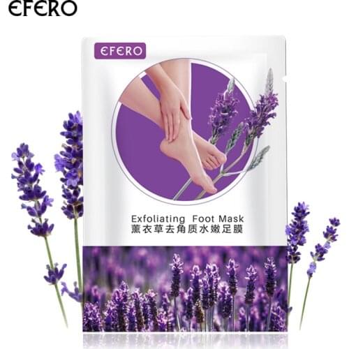 Hot Sale 1pair(2PCS) Lavender Exfoliating Foot Mask Socks Dead Skin Remover Tender Feet Mask Baby Feet Mask Foot Peeling Mask