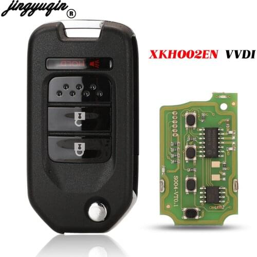 Jingyuqin 2+1 Buttons Xhorse XKHO02EN Wire Remote Car Key For VVDI For Honda Flip Universal Control Key