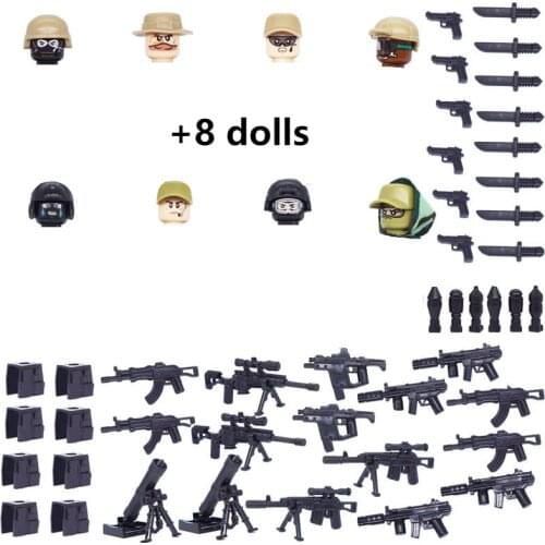 New Camouflage Soldier Figure Building Blocks Anti-terrorist Elite Special Team Action Figures DIY Bricks Toys for Boys