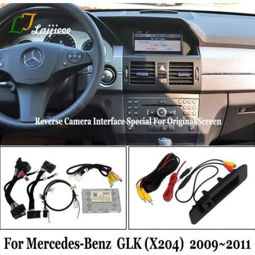 Car Reverse Camera Kit For Mercedes Benz GLK X204 2009~2011 / HD Rearview Backup Trunk Handle Camera & Decoder Update OEM Screen