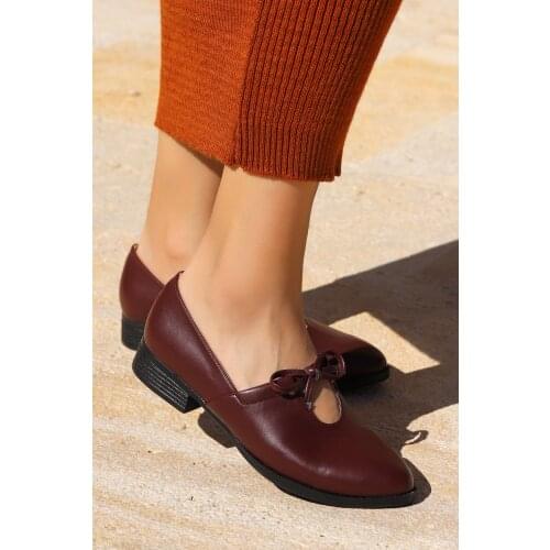 Ayakland 8328-101 Skin Daily Anatomical Women Casual Ballerina Shoes