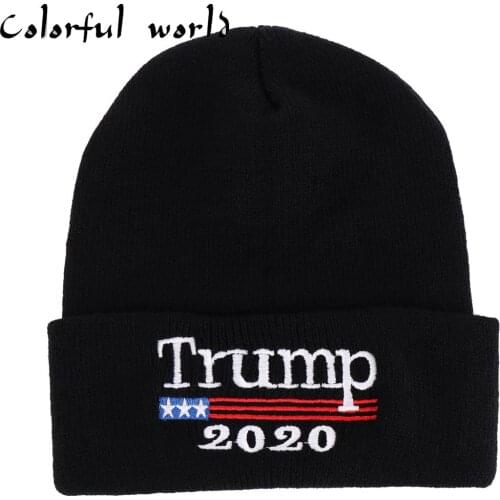 Trump 2020 hat New Fashion fall and winter Embroidered Trump Unisex Baseball Caps Snapback Gorras American flag embroidery caps