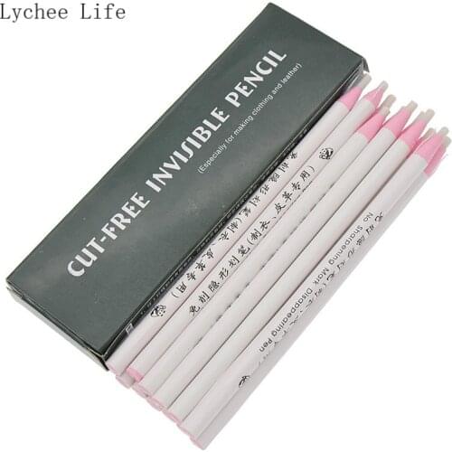 Lychee Life 12Pcs/lot Tailors Chalk Sewing Pencils Fabric Marker Disappearing Marker Pen For Garment Diy Handmade Craft Tools