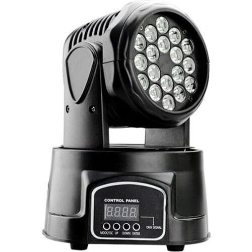 Mini spotlight 18X3W RGB LED wash moving head light DMX control effects stage lighting led DJ disco music party lights