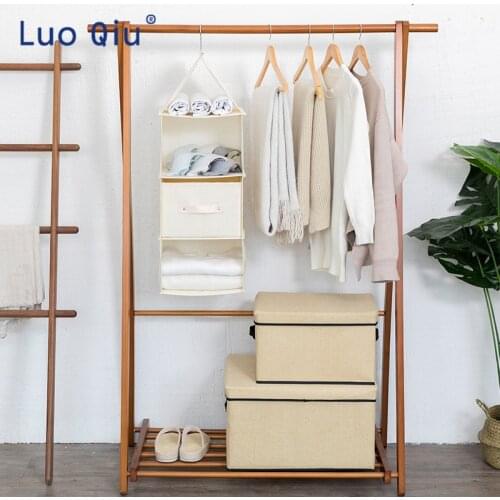 Hanging-type multi-purpose bag hanging bag hostel cloth art multi-layer box drawer wardrobe after receiving the door