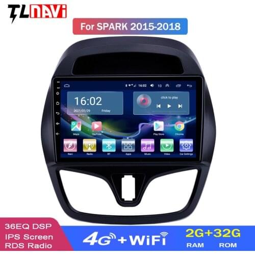 4G LTE 2G RAM Android 10 For CHEVROLET Spark Beat 2015 2016 2017 Multimedia Stereo Car DVD Player Navigation GPS Radio