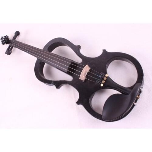One black 4 -String 4/4 New Electric Acoustic Violin #5-2502# i can make any color