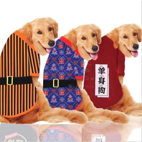 Large dog clothes Christmas Winter Warm fleece Hoodies Coat For Medium Large dogs Golden Satsuma Husky Pet Clothes