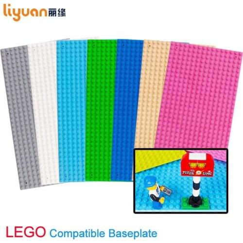 Liyuan Baseplates Base Plate Building Blocks Construction Education Toys 16x32 Dots Fit for Most Small Block