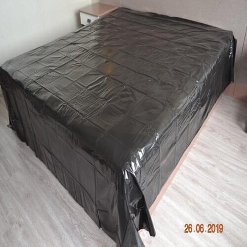 2.4m*2.6m 0.12mm flat sheet waterproof PVC bed sheet black bedsheet shiry Massage SPA sex furniture sex toys erotic bondage gear