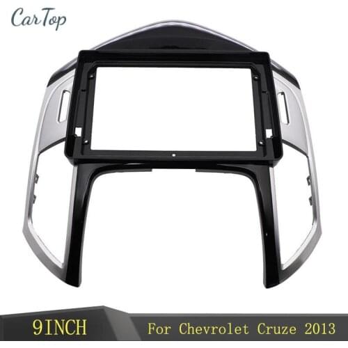9 Inch Inch Radio Fascia For Chevrolet Cruze 2013 Double Din Stereo Panel Dash Refitting Installation Trim kit GPS Frame Bezel