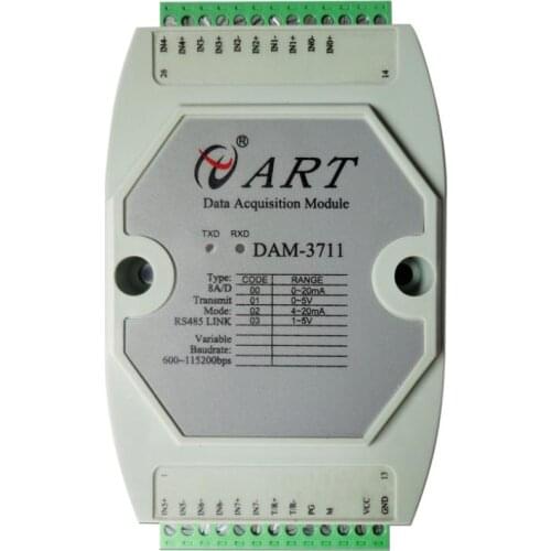 RS-485 Remote Data Acquisition Din Rail Adam Module 8-ch 16-bit analog difference input, LINK RS485 communication