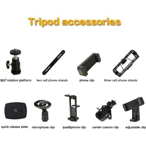 Live Tripod Selfie Stands Accessories phone holder clips platform for smart phone/ipad/DSLR camera/live broadcast tripod