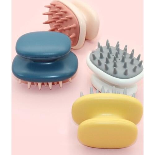 Silicone Comb Brush Soft Hair Washing Shampoo Brush Shower Non-Slip Head Body Massage Brush Home Bathroom Accessories
