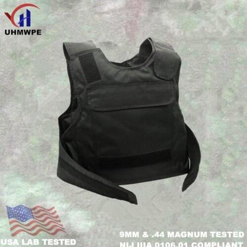 DEWBest Black Female NIJ IIIA 3A and Level 3 Stab Concealable Aramid Bulletproof Vest Covert Ballistic Bullet Proof Vest