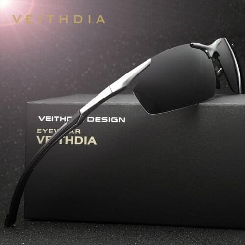 VEITHDIA Brand Mens Aluminum Magnesium Sun Glasses Polarized UV400 Sun Glasses oculos Male Eyewear Sunglasses For Men 6592