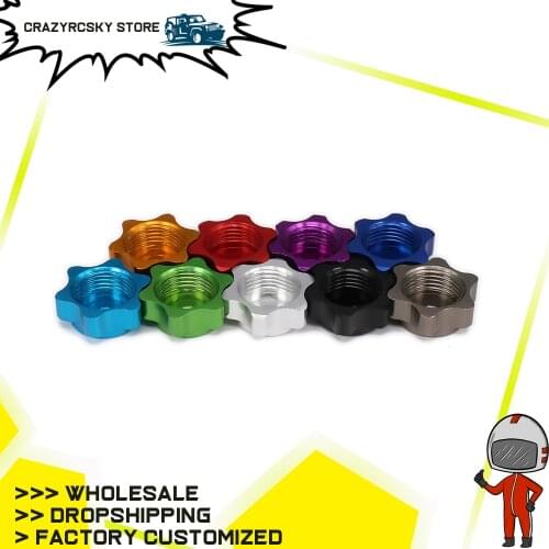 Wheel Hub Hex Nut Fine Anti-Dust Cover 17mm Aluminum For 1/8 RC Car Buggy Truck Upgraded Parts HSP Axial HPI Traxxas Himoto