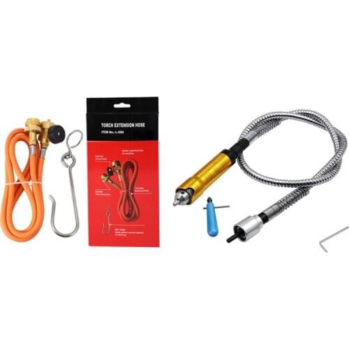 Welding Torch Hose CGA600 1.5M (5Ft) Hose and Belt Hook with Flexible Shaft for Electric Grinder, with Extension Cable