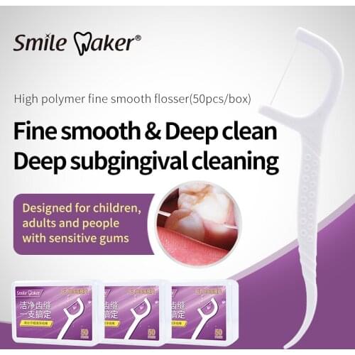 High Quality Plastic Toothpicks High Polymer Fine Smooth Flosser Dental Floss Picks Daily Use