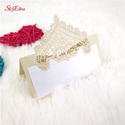 10/50/100pcs Party Table Pearlscent Paper Cards Place Cards Favor Decoration Wedding Supplies Seating Decoration 5z