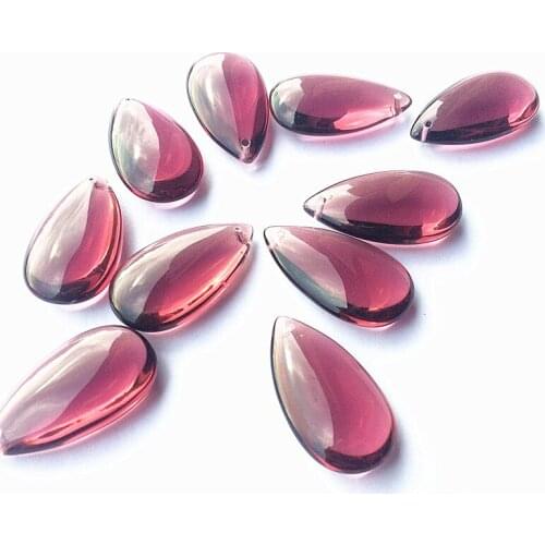 120pcs/lot 38mm Middle Purple Crystal Glass Chandelier Oval Droplet Prism For Wedding Decoration Crystal Chandelier Accessories