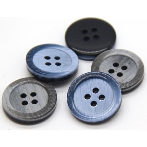 15mm 20mm Round Blue Resin Men Suit Sewing Buttons For Clothes Women Coat Sweaters Spring Decorations Accessories Wholesale