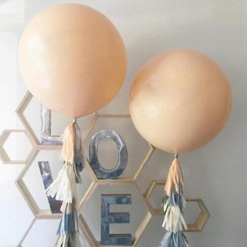 2pcs 24inch Retro apricot Bean paste coffee Dusty Pink color Latex Balloon DIY Birthday Party Wedding Baby Shower Decor Balloon
