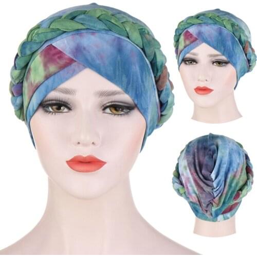 2020 Fashion printed turban bonnet muslim wrap head scarf inner hijabs for cap ready to wear hijab underscarf caps turbante hat
