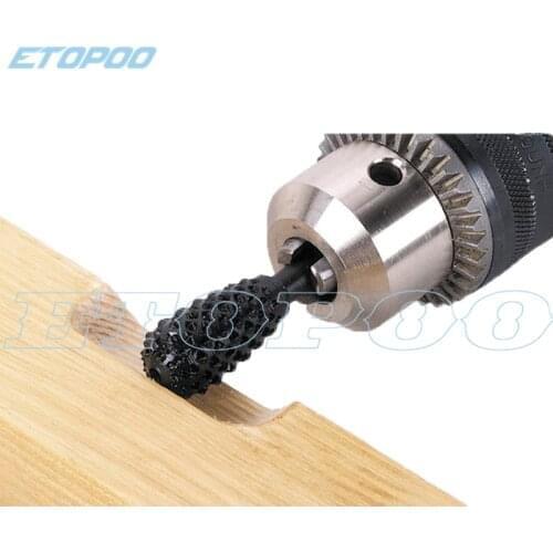 5pcs 1/4'' Round Shank Rotary Burr Set Craft Steel Rasp Rotary Burr Set Wood Rasp File Drill Bit Rotary Rasp For Woodworking Set