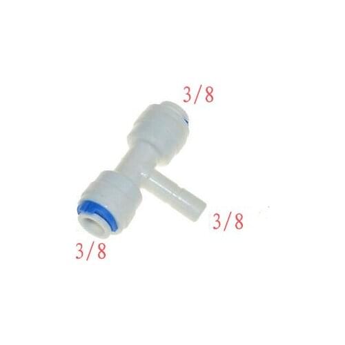 5pcs3/8" OD Tube Quick Connection Pipe Type T Connector RO Water Reverse