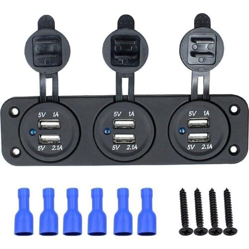 12-24V Universally Waterproof Car Dual USB Charger Cigarette Cigarette Lighter Socket Splitter Car USB Charger phone chargers