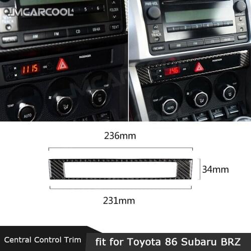 Car Center Control Carbon Fiber Trim Frame Sticker Decoration For Toyota GT86 FT86 ZN6 Subaru BRZ 2013-2017