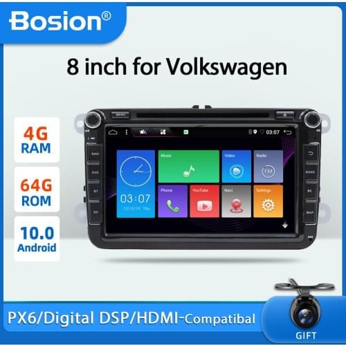 PX6 4G+64G 2din Android 10.0 Car Multimedia For Volkswagen Skoda/Seat/Passat/b7/POLO/GOLF5 6/Caddy/Touran/Lavida/Tiguan Car GPS