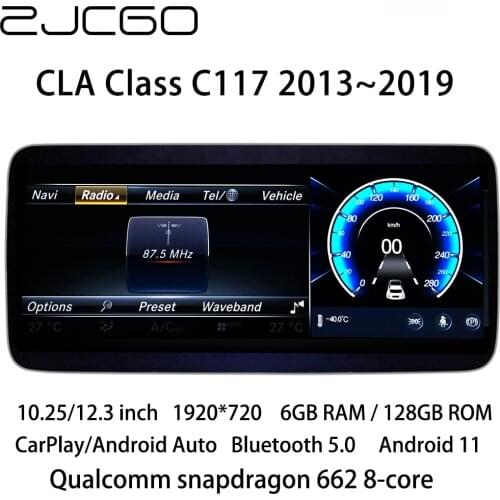 ZJCGO Car Multimedia Player Stereo GPS Radio Navigation Android Screen for Mercedes Benz CLA Class C117 CLA180 CLA200 CLA220