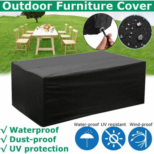 Oxford Cloth Patio Outdoor Garden Furniture Covers Waterproof Rain Snow Dust Wind-Proof Anti-UV Table Cube Chair Sofa Cover