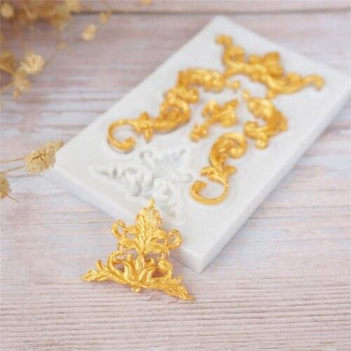 European pattern border Decorative pattern silicone mold fondant mold cake decorating tools chocolate gumpaste mold