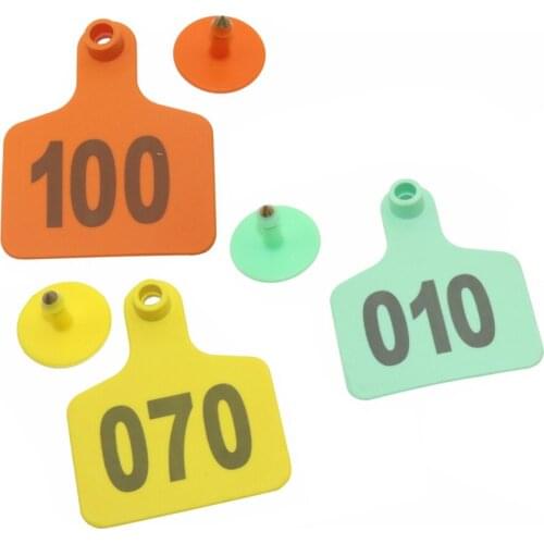 No. 1-100 Digital Sheep ear tag Farm Cattle Sheep Identification card Animal supplies Feeding Device Livestock Ear tag 100 Sets