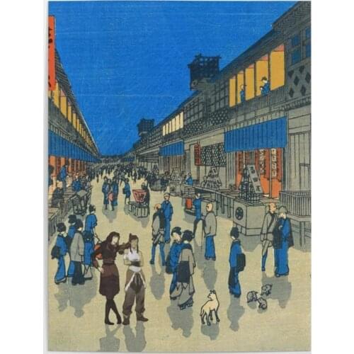 Home Decoration Saruwaka Town Canvas Painting Prints Wall Art Modular Night View Pictures Asami and Korra Poster For Living Room