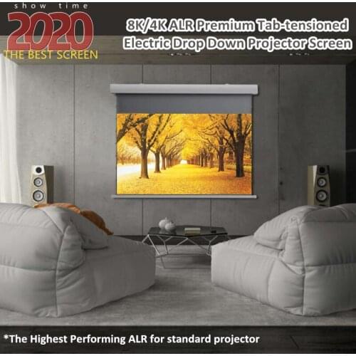 Mivision 16:9 Tab-tensioned,Electric Drop Down Projector Screen, Middle/Long Throw Ambient Light Rejecting