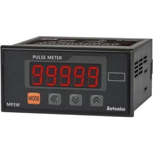 MP5W-4A Meter, Pulse, LED, W96xH48mm, 5-Digit, 13 Modes, 5 Relay Outputs, 100-240 VAC