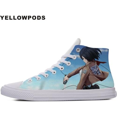 Customized Your Own Logo/Photo/Image Pattern Attack On Titan Anime Men Flats Shoes Fashion Brand Diy Your Shoes