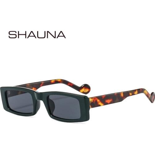 SHAUNA Retro Small Rectangle Sunglasses Women Fashion Contrast Color Shades UV400 Eyewear Trending Men Square Sun Glasses