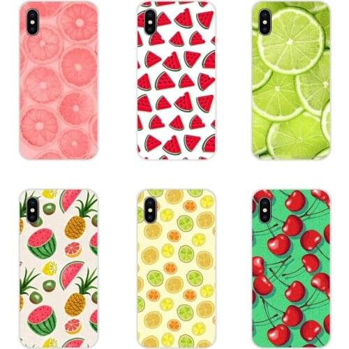 Soft Cases Covers For Xiaomi Redmi 4A S2 Note 3 3S 4 4X 5 Plus 6 7 6A Pro Pocophone F1 Cherry Pear Peach Watermelon Orange Fruit