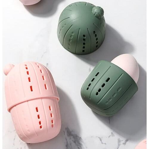 Soft Silicone Beauty egg storage box Sponge Powder Puff Dust-proof Breathable Cosmetic Puff Case for Women Makeup Tool 2 colors