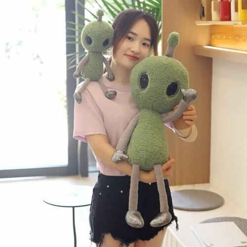 New Plushie Stuffed Toy Kawaii Room Decor Cute Alien Green 4 Size Toys For Girls Children Birthday Halloween Gift
