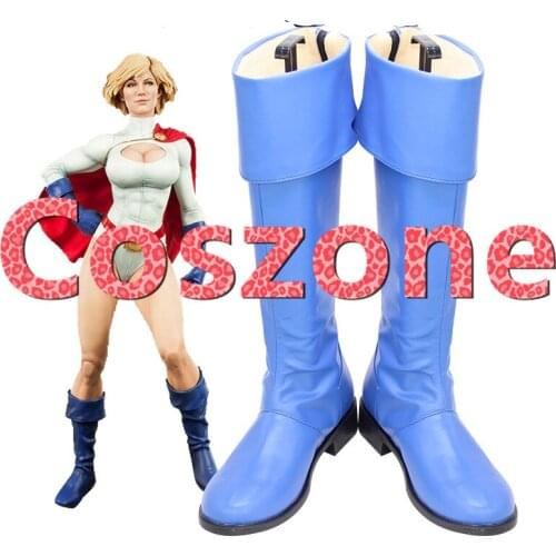Supergirl Kara Zor-E Cosplay Kara Kent Blue Cosplay Shoes Boots Halloween Cosplay Costume Accessories