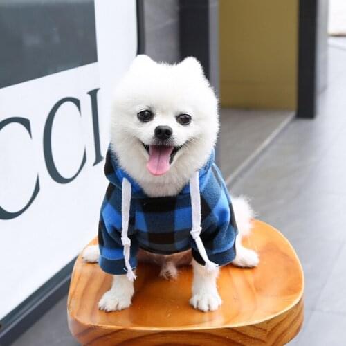 Dog Clothes for Small Dogs Autumn and Winter Pet Clothes Big Dog Coat Hoodie Bulldog Kitten Polyester Zipper Pocket Accessories