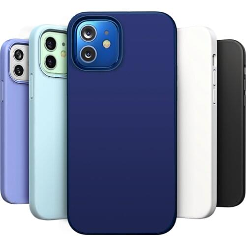 Original Durable Lens Protection Bumper Shockproof Liquid Silicone Phone Case For iPhone 12 Pro Max Mini Cover Fundas Coque Bag