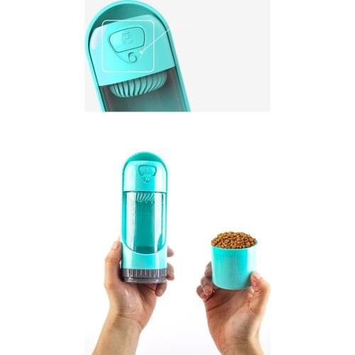 Portable Pet Dog Water Bottle Drinking Bowls Dog Feeding Water Dispenser Pet Activated Carbon Filter Bowl Outdoor Dog Feeder